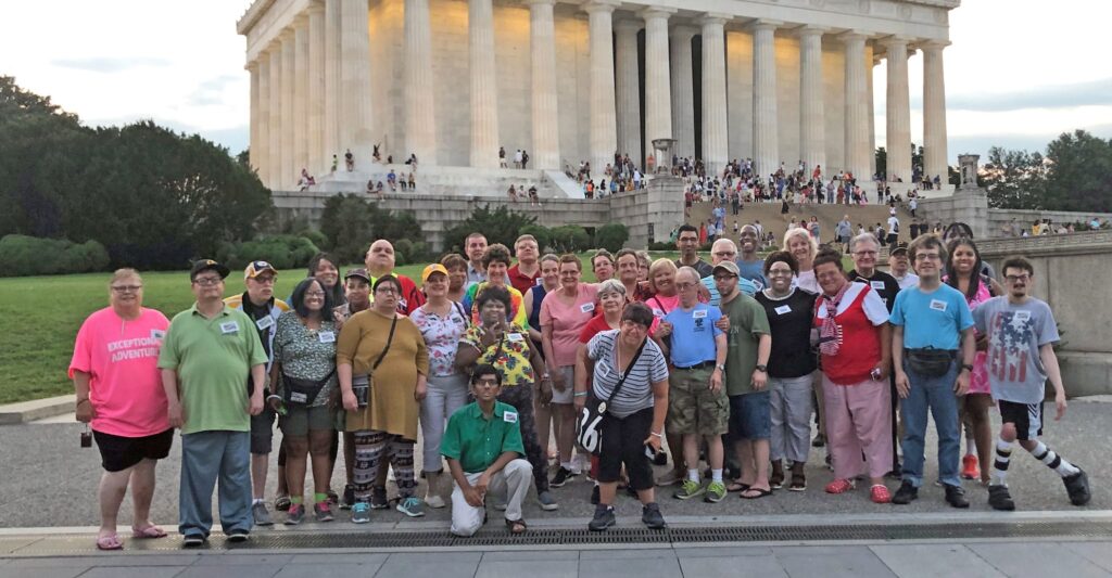 Guests at the Lincoln Memorial